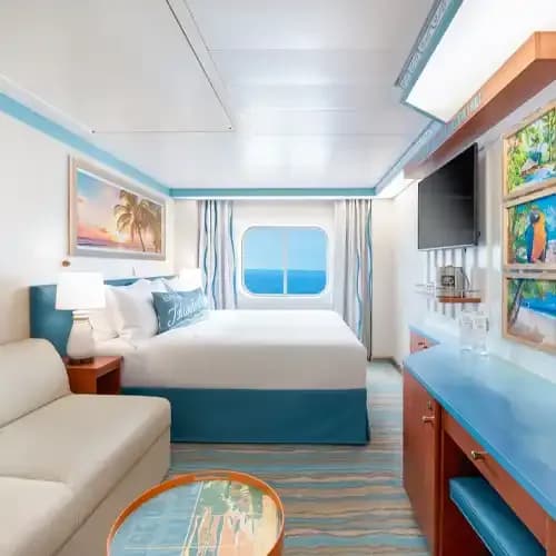 Ocean-view stateroom interior from a recent FantaSea sailing