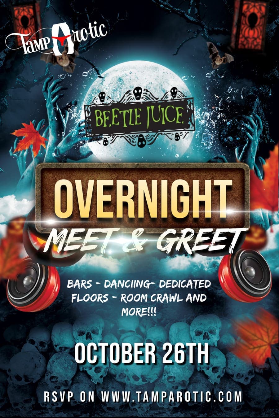 Flyer — TampArotic Halloween party.