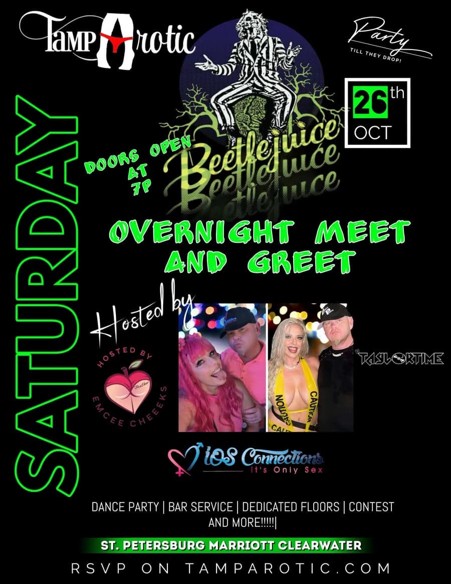 Flyer — Saturday TampArotic party poster, second design.